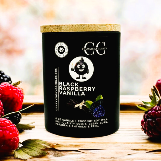 BLACK RASPBERRY VANILLA - Funny Candle, Scented Coconut Soy Candle, 6oz