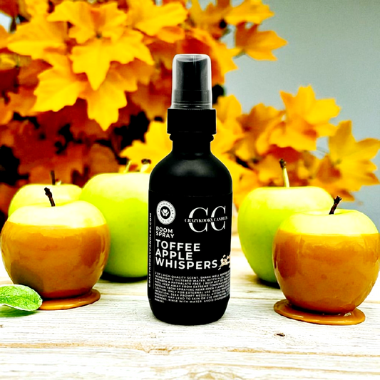 TOFFEE APPLE WHISPERS - Room Spray, 2oz - CrazyKooky Candles LLC