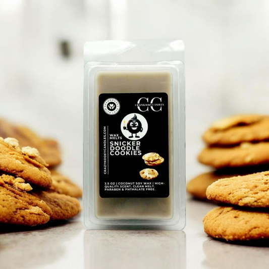 SNICKERDOODLE COOKIES - Wax Melts, Scented Coconut Soy, 3.5oz - CrazyKooky Candles LLC