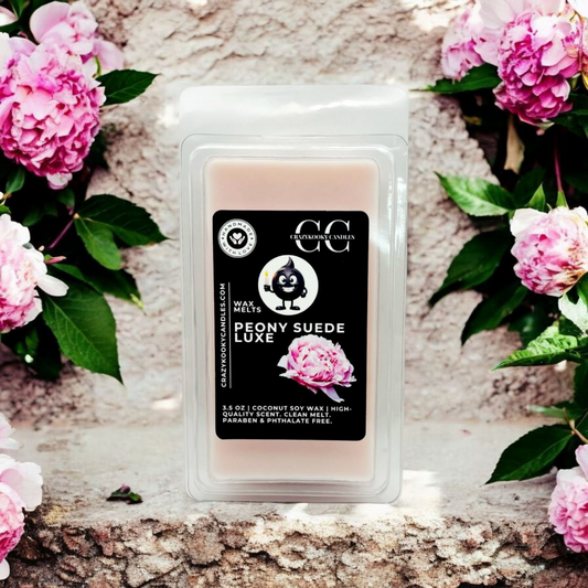 PEONY SUEDE LUXE - Wax Melts, Scented Coconut Soy, 3.5oz