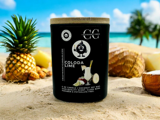 COLODA LIME - Funny Candle, Scented Coconut Soy Candle, 6oz - CrazyKooky Candles LLC