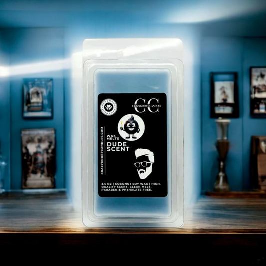 DUDE SCENT - Wax Melts, Scented Coconut Soy, 3.5oz - CrazyKooky Candles LLC
