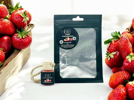 FRESH STRAWBERRIES - Car Diffuser, 8ml - CrazyKooky Candles LLC
