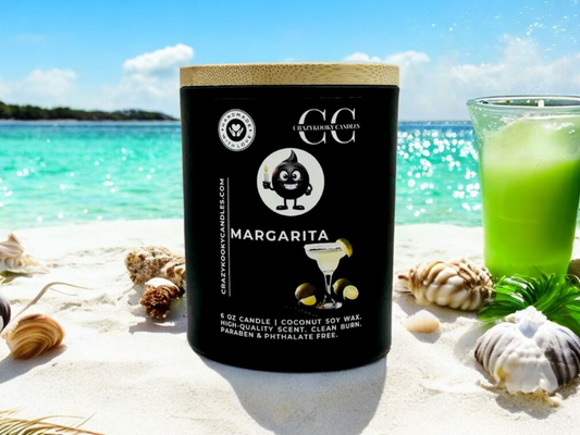 MARGARITA - Funny Candle, Scented Coconut Soy Candle, 6oz - CrazyKooky Candles LLC
