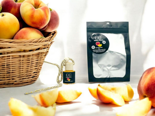 FRESH PEACH - Car Diffuser, 8ml - CrazyKooky Candles LLC