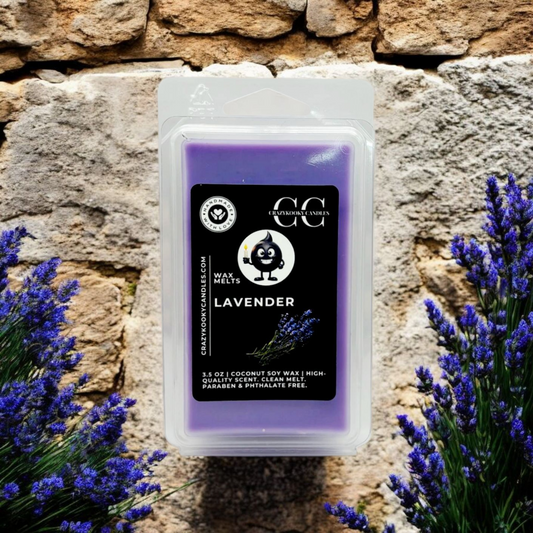 LAVENDER - Wax Melts, Scented Coconut Soy, 3.5oz - CrazyKooky Candles LLC