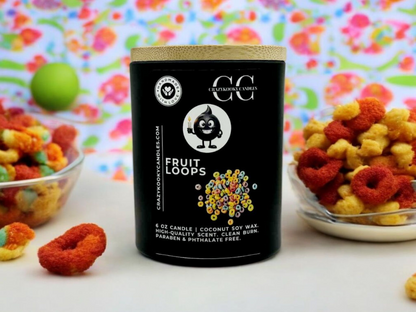 FRUIT LOOPS - Funny Candle, Scented Coconut Soy Candle, 6oz