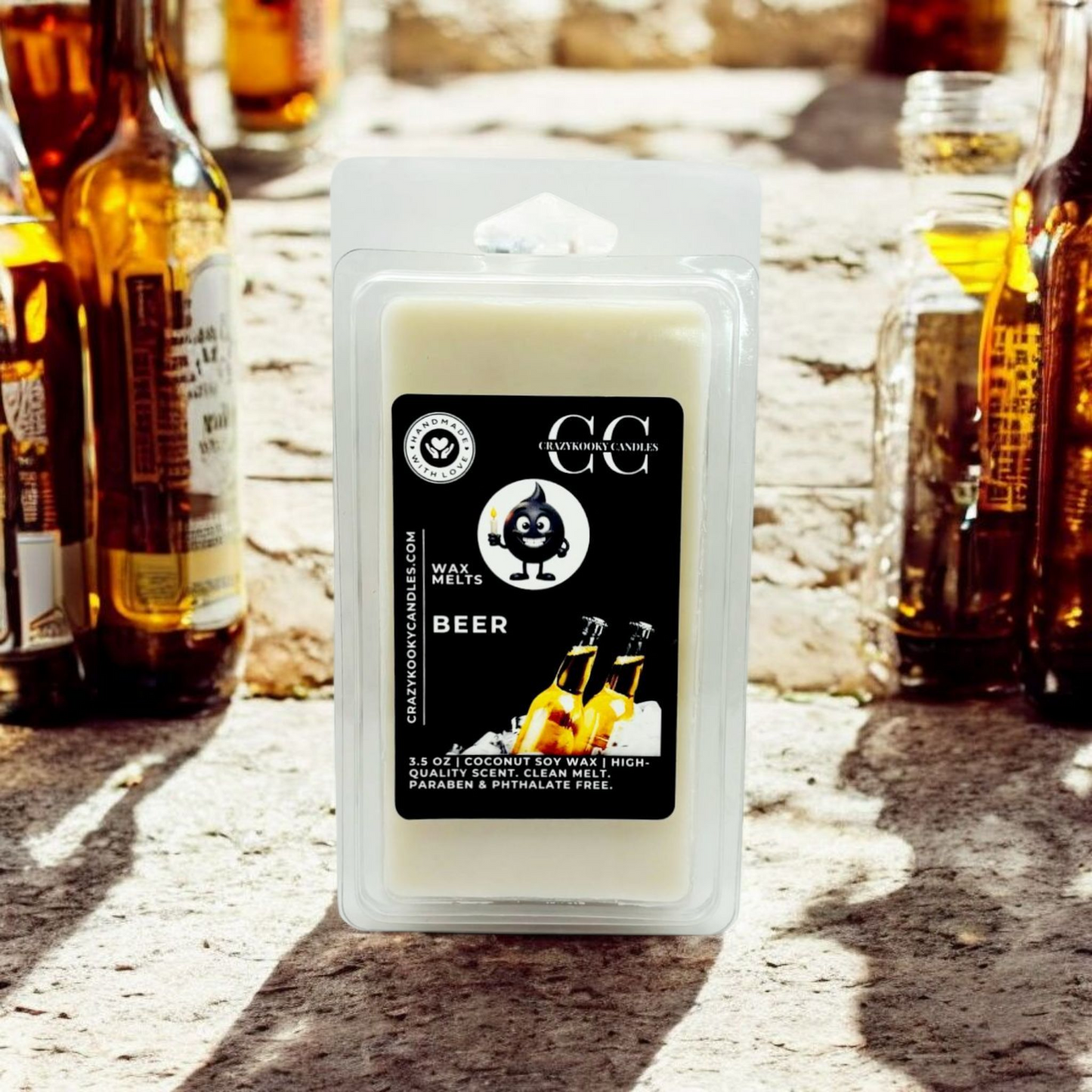 BEER - Wax Melts, Scented Coconut Soy, 3.5oz - CrazyKooky Candles LLC