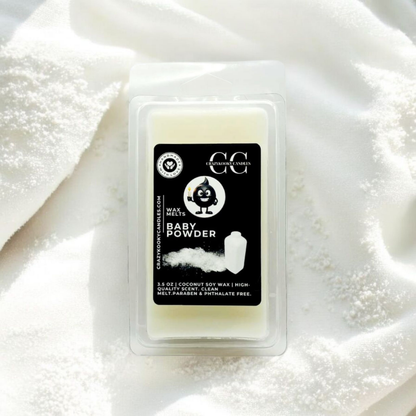 BABY POWDER - Wax Melts, Scented Coconut Soy, 3.5oz - CrazyKooky Candles LLC