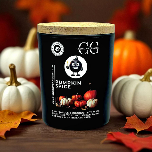 PUMPKIN SPICE - Funny Candle, Scented Coconut Soy Candle, 6oz - CrazyKooky Candles LLC