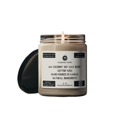 MEN - Funny Candle, Scented Coconut Soy Candle, 9oz - CrazyKooky Candles LLC