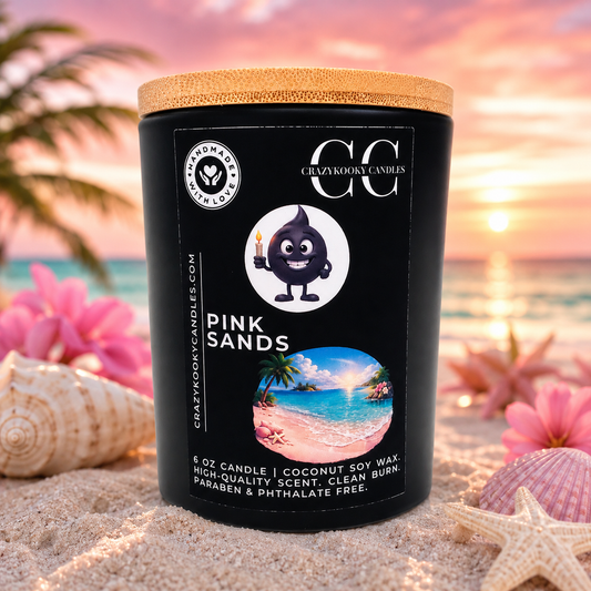 PINK SANDS - Funny Scented Coconut Soy Candle, 6oz