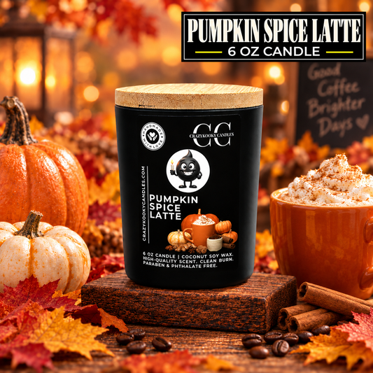 PUMPKIN SPICE LATTE - Funny Candle, Scented Coconut Soy Candle, 6oz