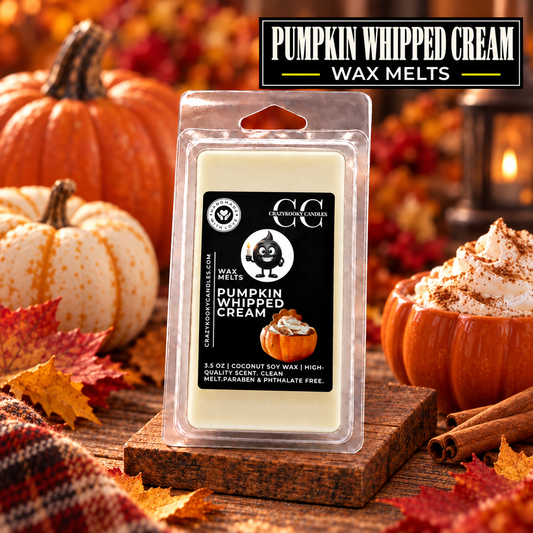 PUMPKIN WHIPPED CREAM - Wax Melts, Scented Coconut Soy, 3.5oz