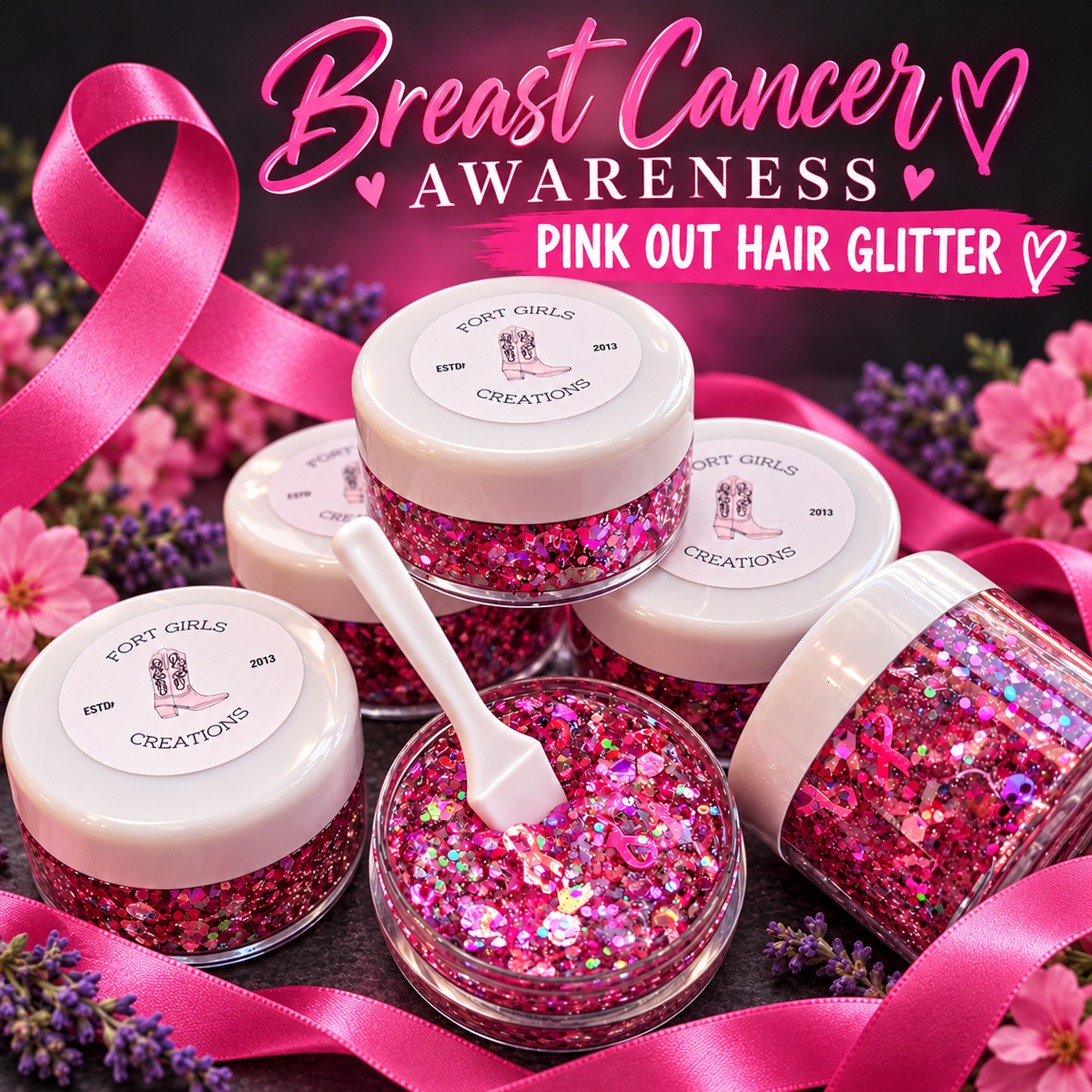 Pink Out Hair Glitter – Handmade by Fort Girls Creations