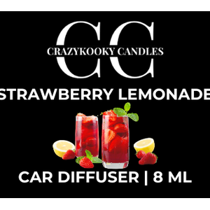 STRAWBERRY LEMONADE - Car Diffuser, 8ml - CrazyKooky Candles LLC