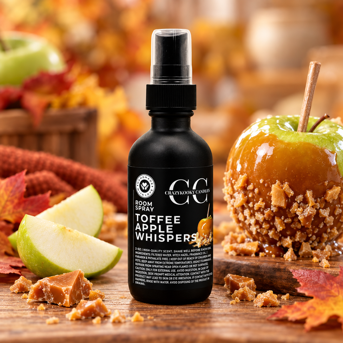 TOFFEE APPLE WHISPERS - Room Spray, 2oz