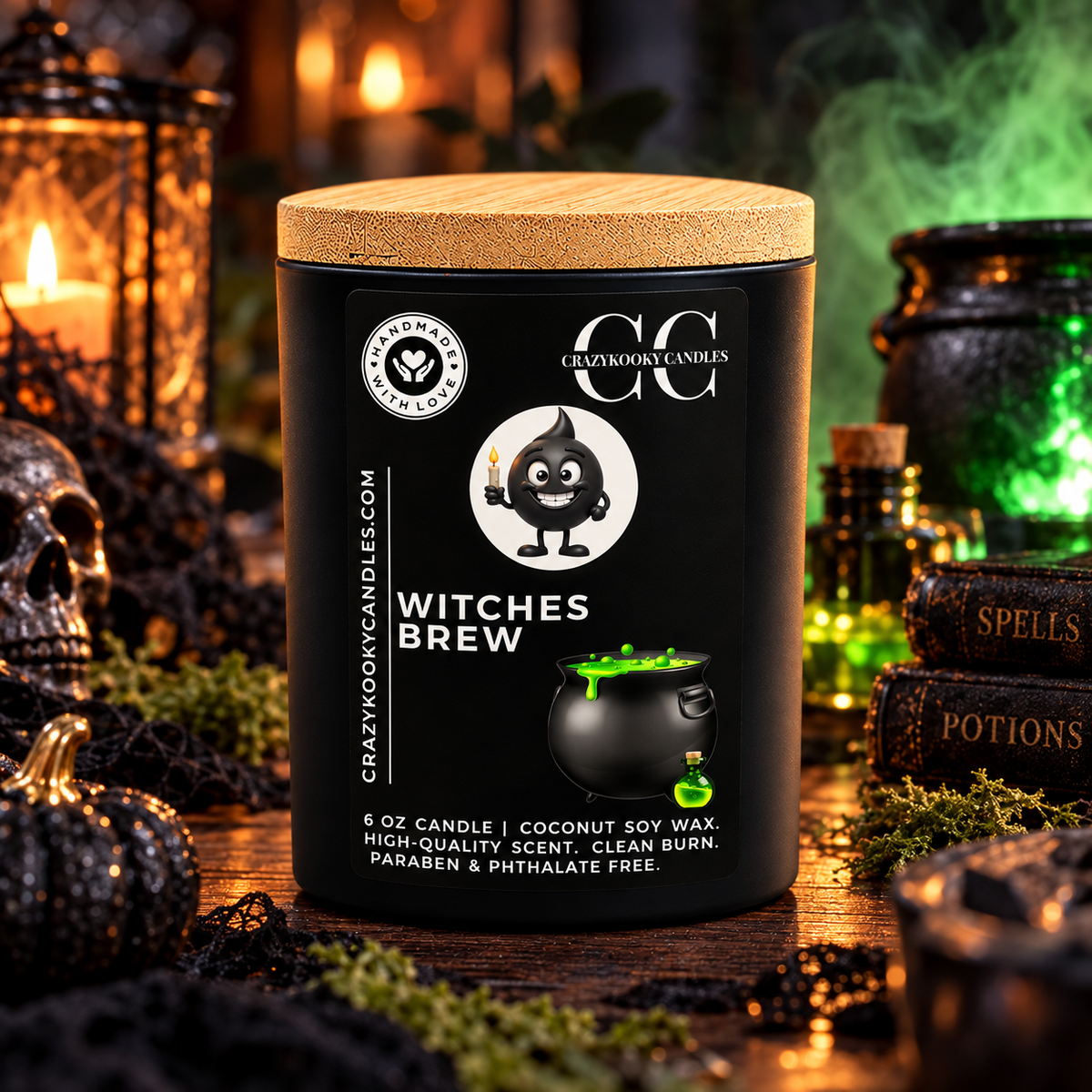 WITCHES BREW - Funny Scented Coconut Soy Candle, 6oz