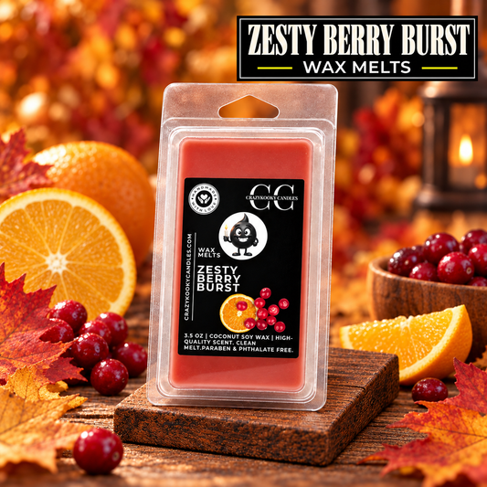 ZESTY BERRY BURST - Wax Melts, Scented Coconut Soy, 3.5oz