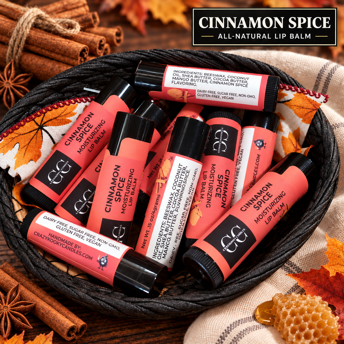 PUMPKIN SPICE & CINNAMON SPICE, Lip Balm, 0.15oz
