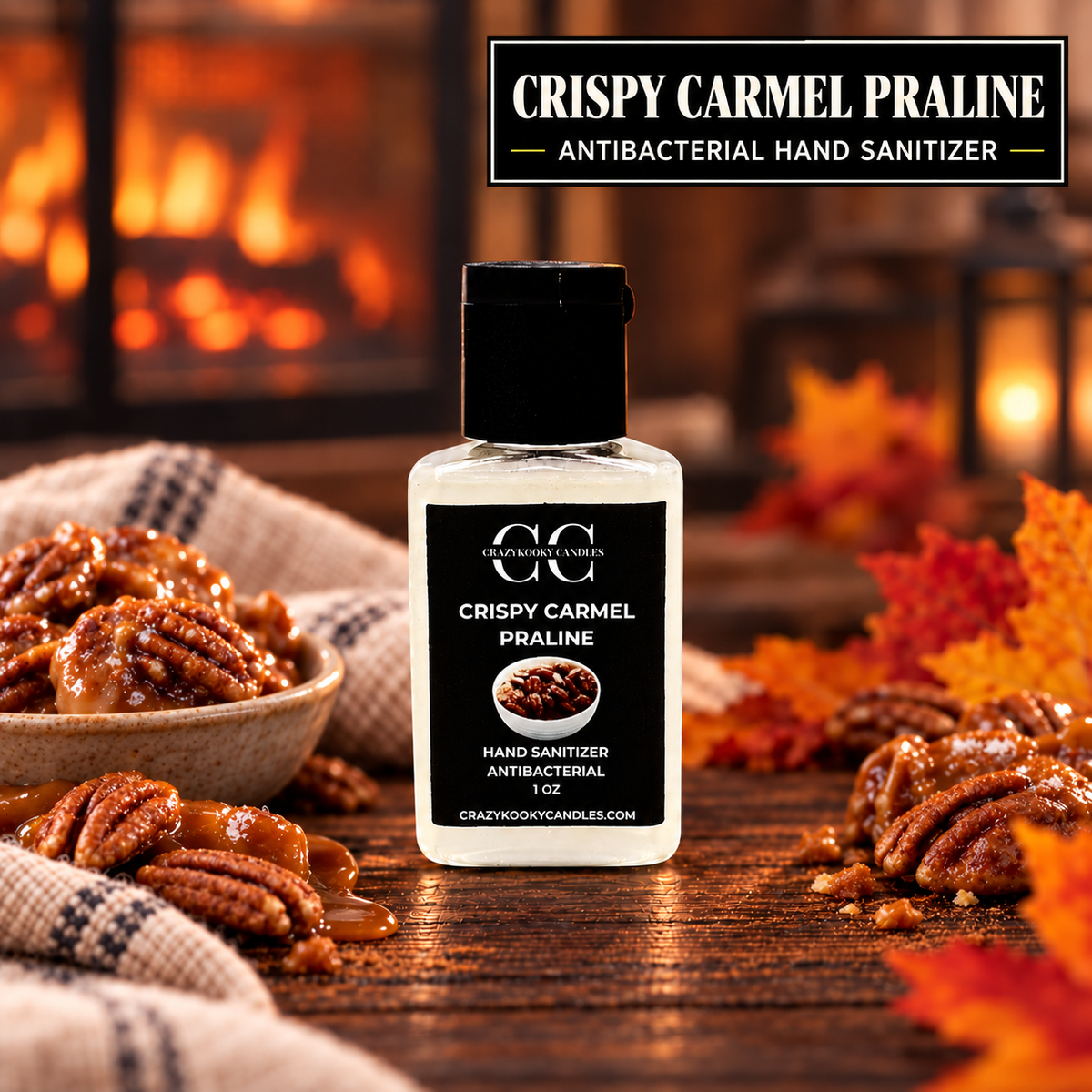 CRISPY CARMEL PRALINE, Hand Sanitizer, 1oz