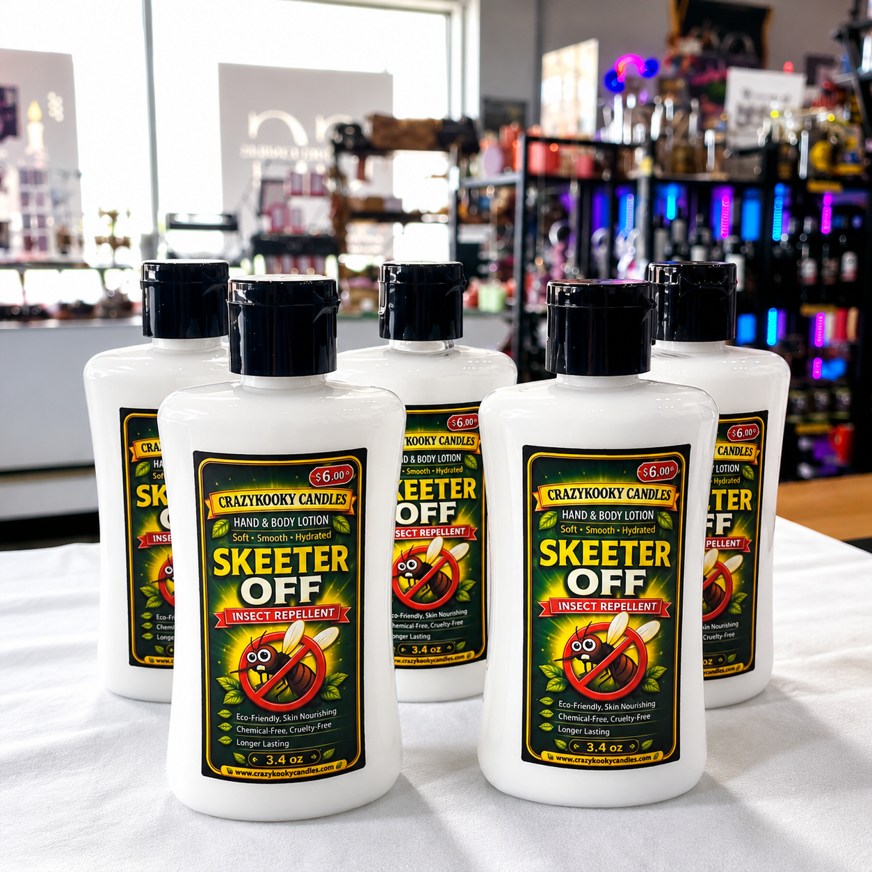 SKEETER OFF Hand & Body Lotion – All Natural Insect Repellent - CrazyKooky Candles LLC