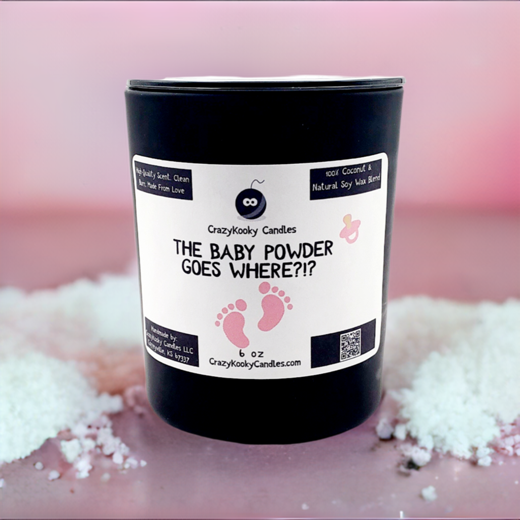 THE BABY POWDER GOES WHERE?!? - CrazyKooky Candles LLC