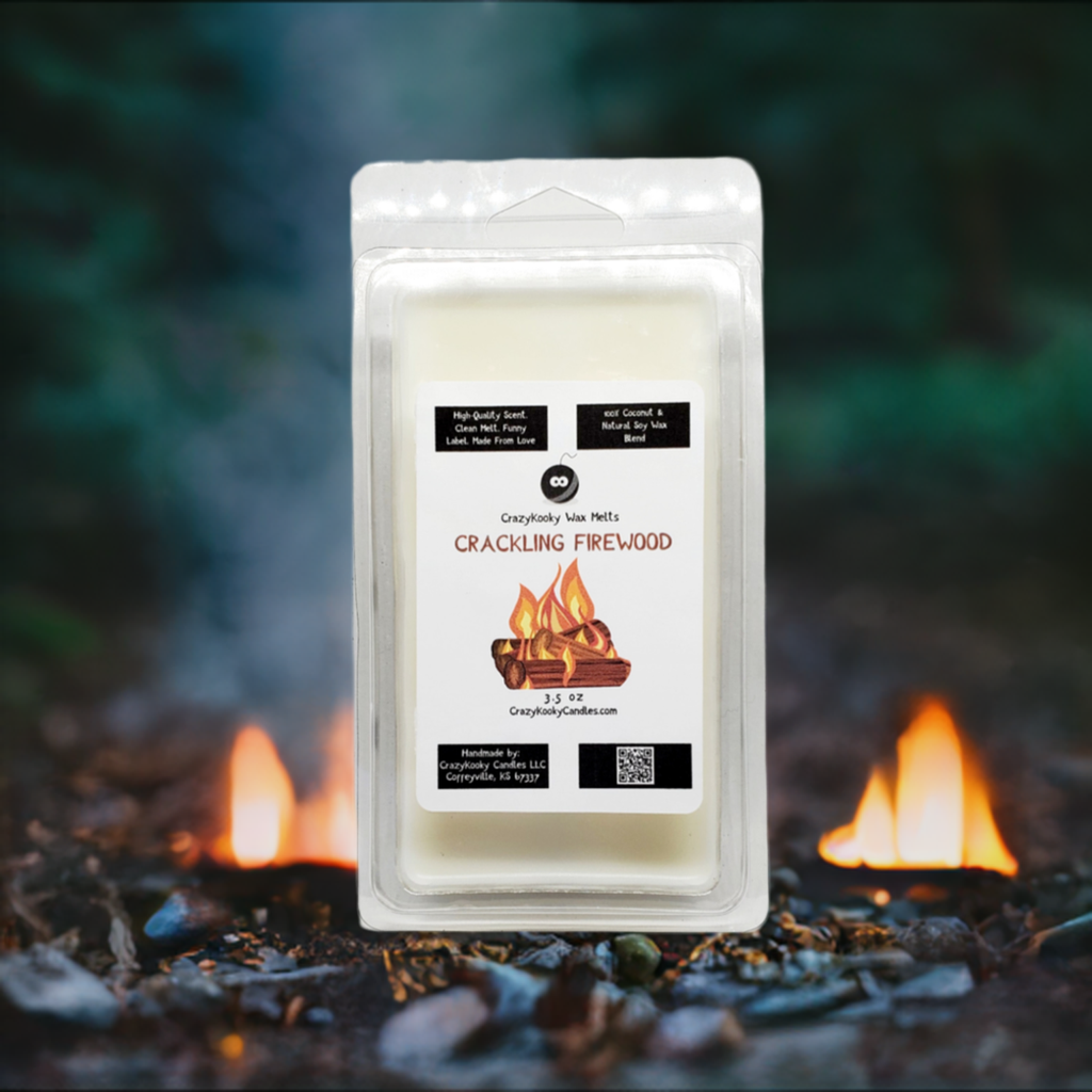 CRACKLING FIREWOOD WAX MELTS - CrazyKooky Candles LLC