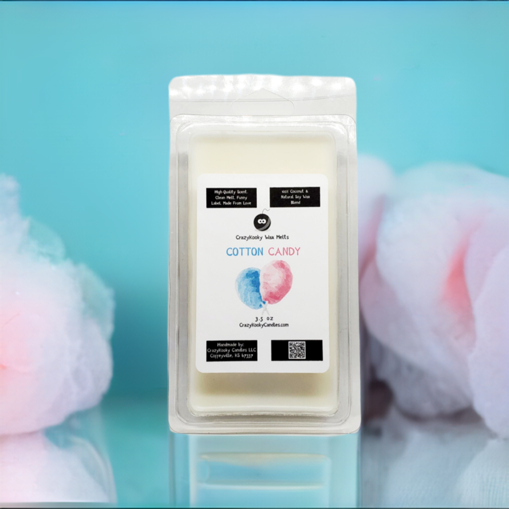 COTTON CANDY WAX MELTS - CrazyKooky Candles LLC