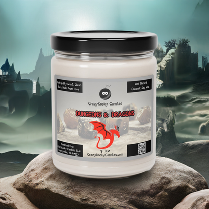 DUNGEONS & DRAGONS - Funny Candle, Scented Coconut Soy Candle, 9oz - CrazyKooky Candles LLC