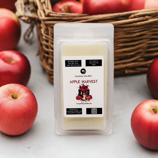 APPLE HARVEST- Wax Melts, Scented Coconut Soy, 3.5oz - CrazyKooky Candles LLC