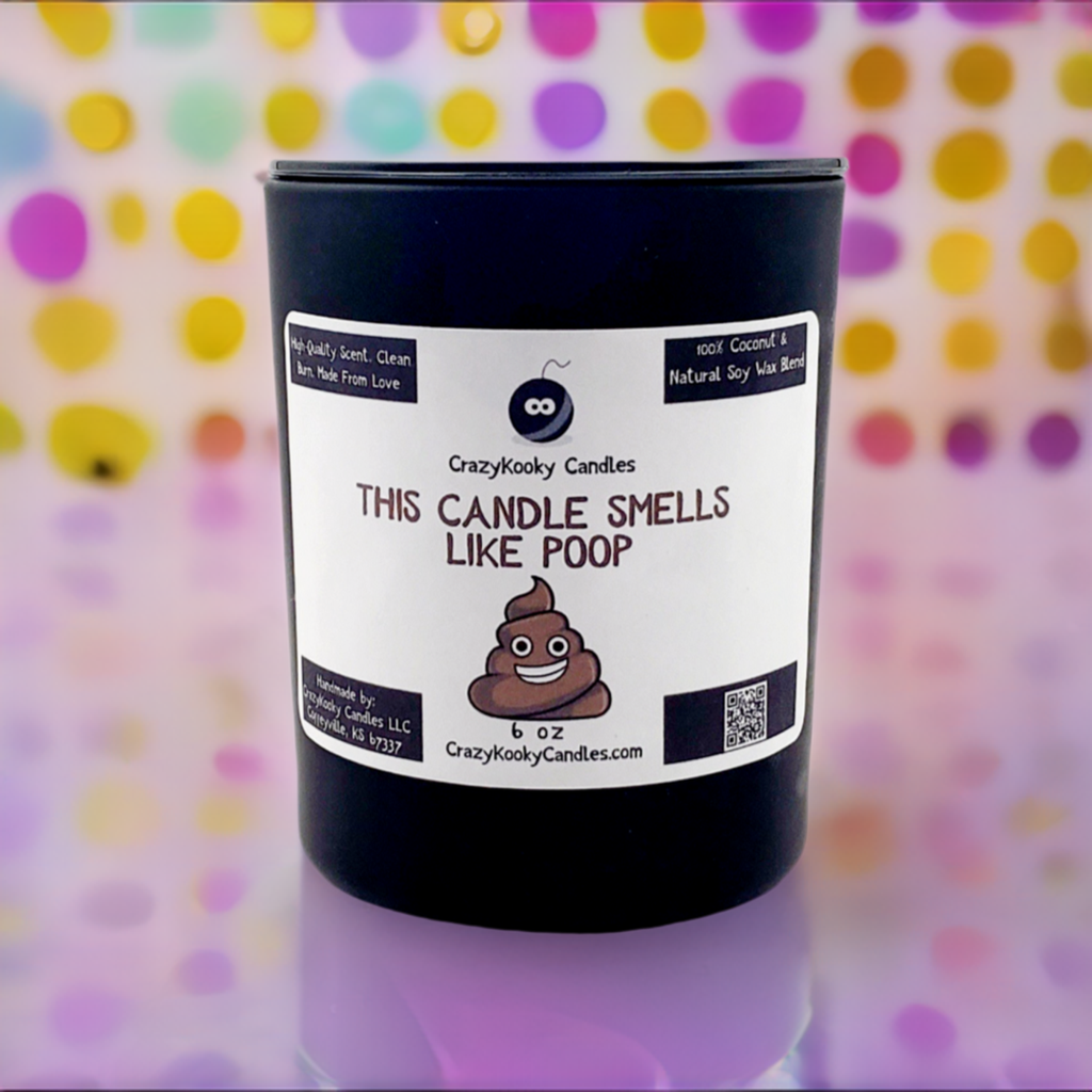THIS CANDLE SMELLS LIKE POOP Funny Candle, Scented Coconut Soy Candle