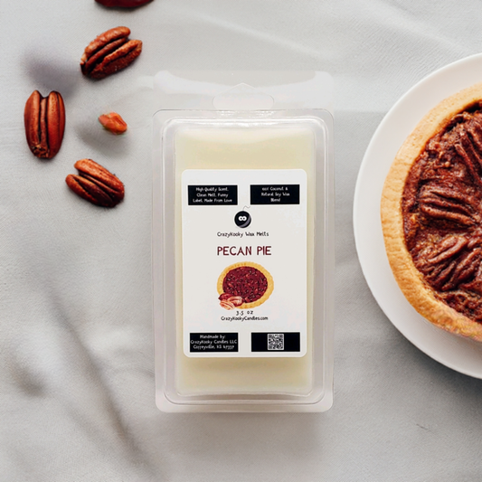 PECAN PIE - Wax Melts, Scented Coconut Soy, 3.5oz - CrazyKooky Candles LLC