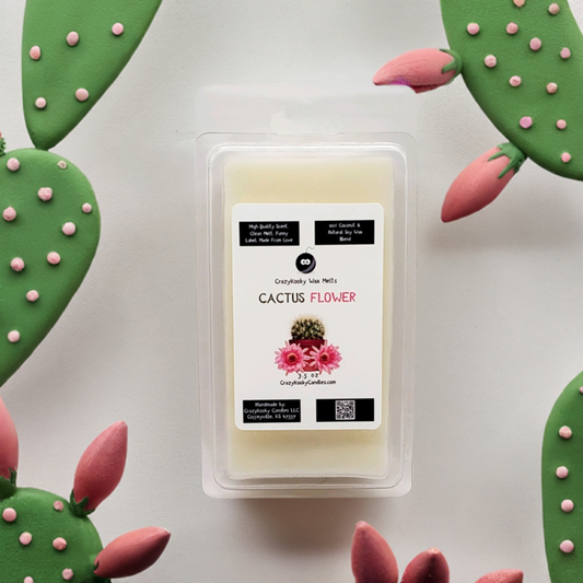 CACTUS FLOWER - Wax Melts, Scented Coconut Soy, 3.5oz - CrazyKooky Candles LLC