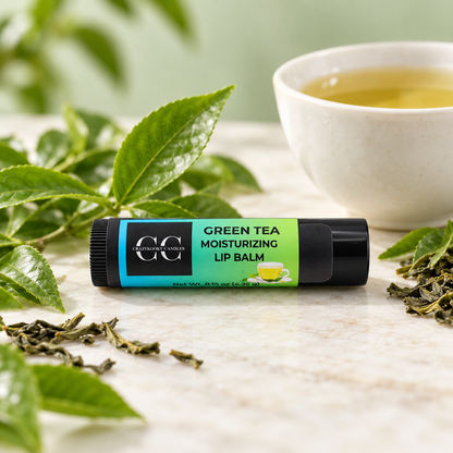 GREEN TEA, Lip Balm, 0.15oz - CrazyKooky Candles LLC