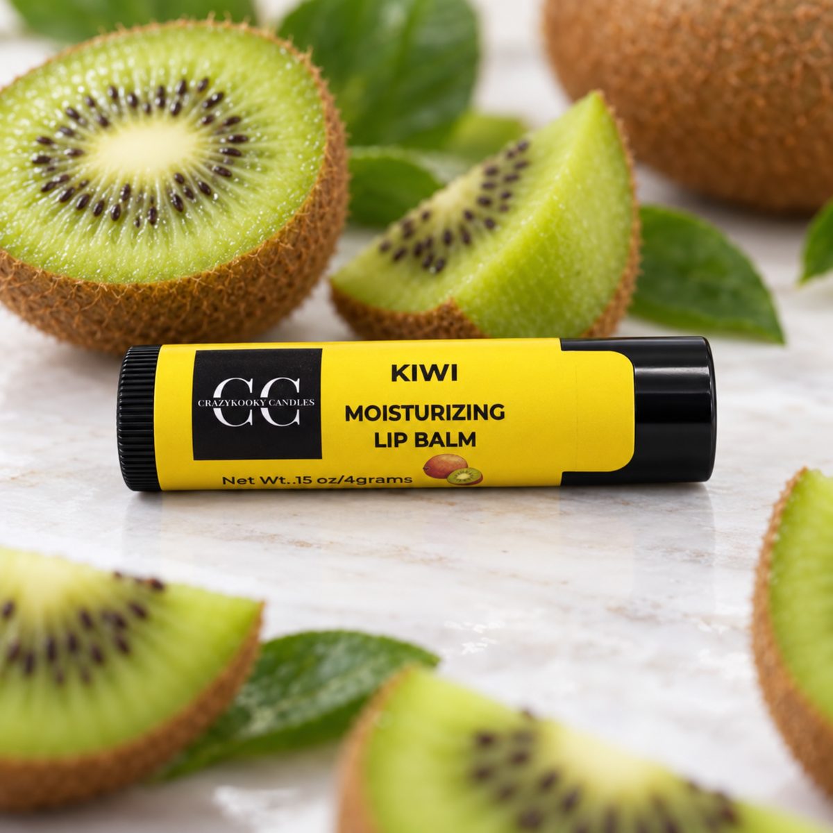 KIWI, Lip Balm, 0.15oz - CrazyKooky Candles LLC