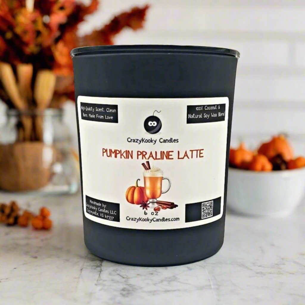 pumpkin praline latte candle