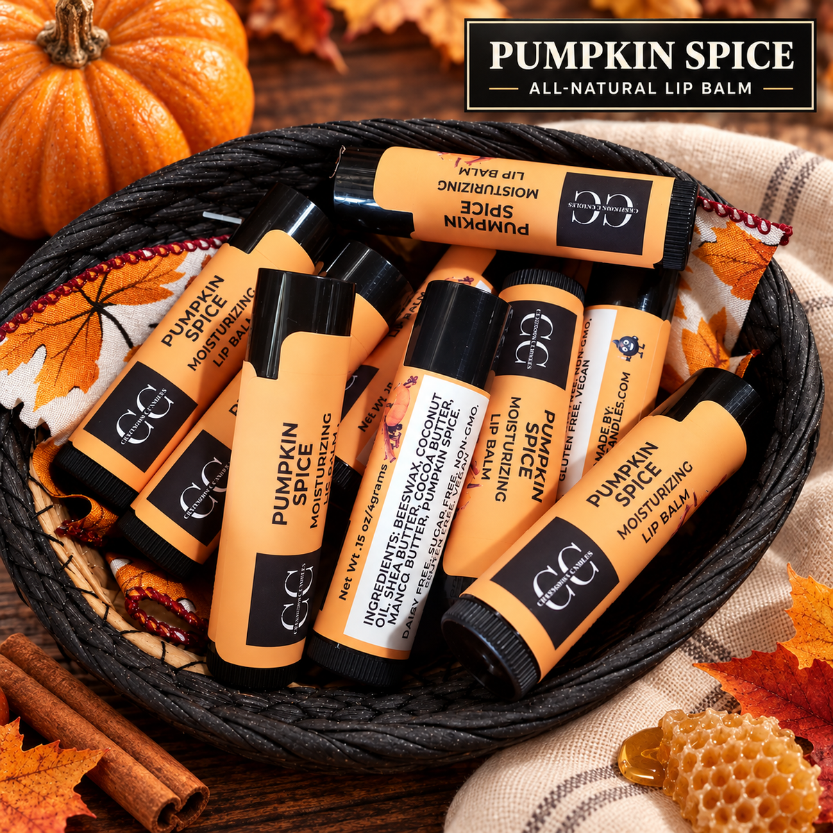 PUMPKIN SPICE & CINNAMON SPICE, Lip Balm, 0.15oz