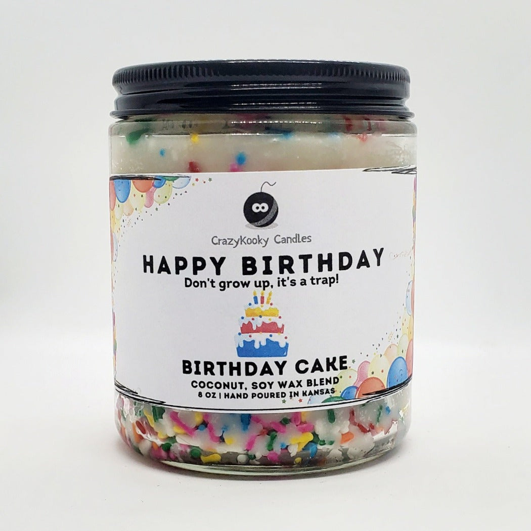 Happy Birthday Don't grow up, it's a trap-CrazyKooky Candles LLC