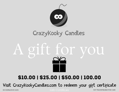 Gift Certificate-CrazyKooky Candles LLC